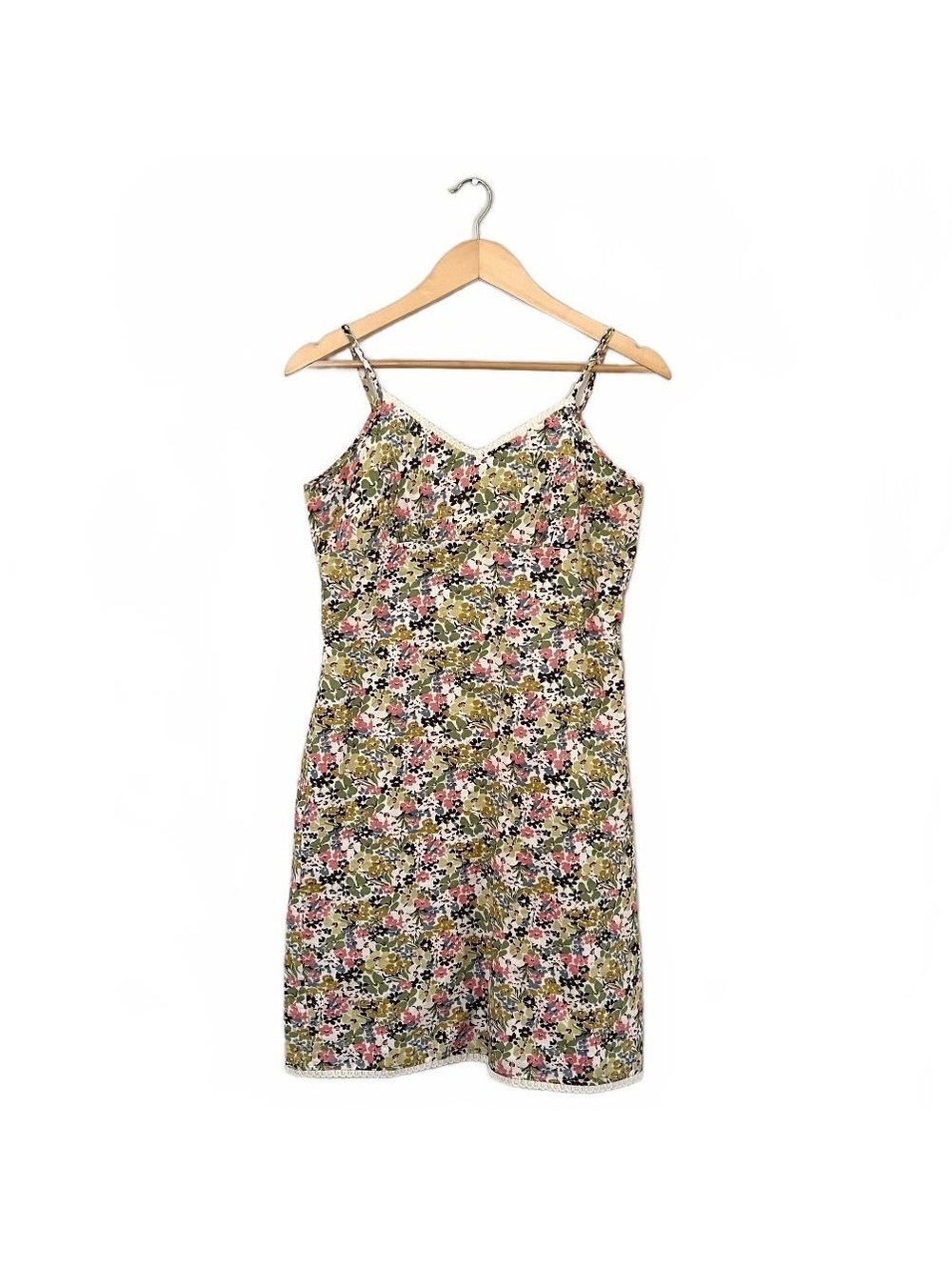 Y2K Multicolored Sleeveless Floral Knee Length Shift Dress Girly 2000’s